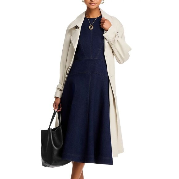 New AUTH Veronica Beard Karrigan Denim Midi Dress - Picture 8 of 8